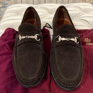 Good condition Allen Edmonds Lucca Bit Loafer Brown Suede. US 8.5D
